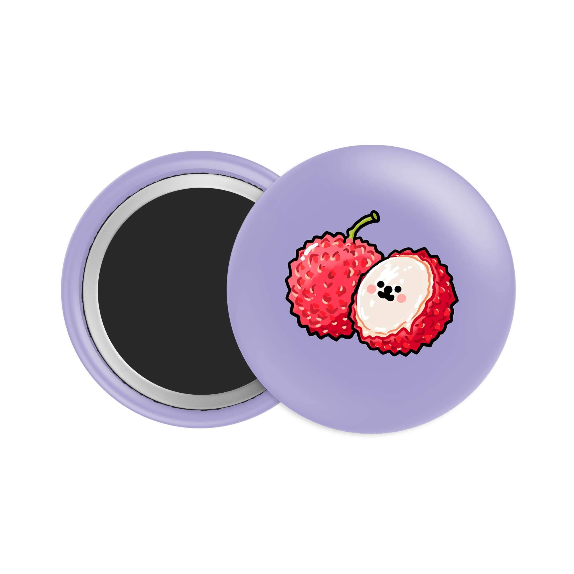 Litchi Button Fridge Magnet - Theartzzy