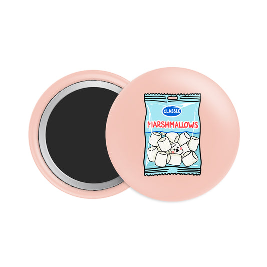Marshmallows Button Fridge Magnet