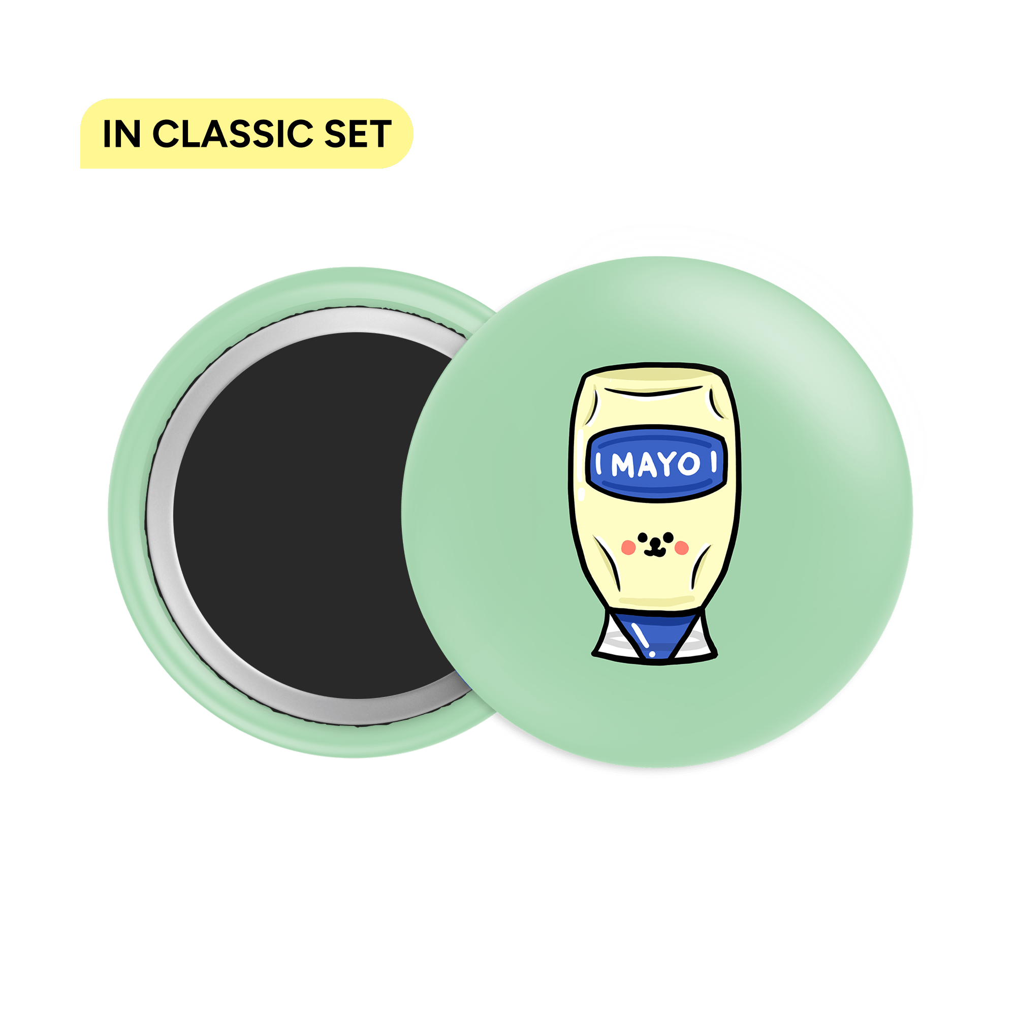 Mayonnaise Button Fridge Magnet - Theartzzy