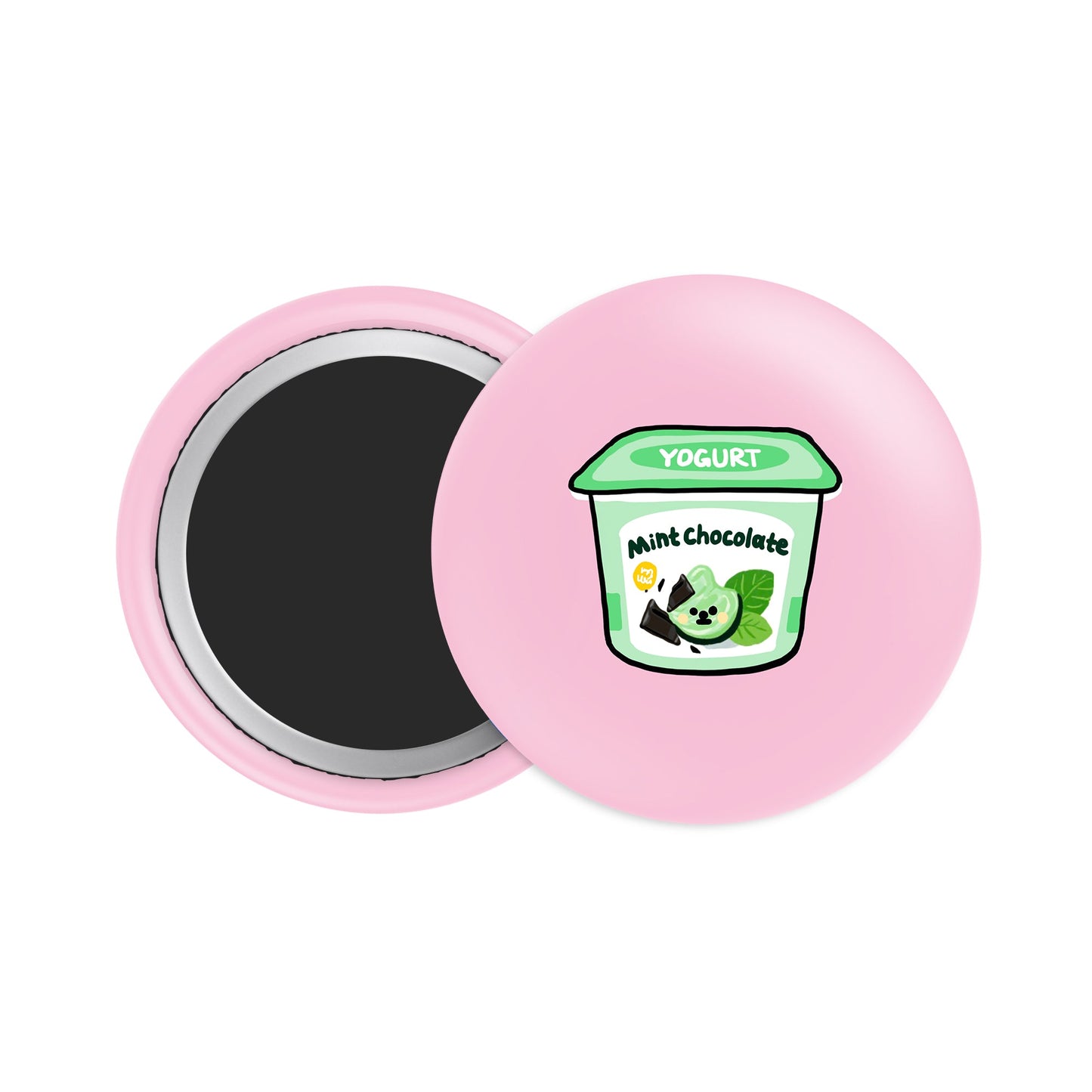 Mint Chocolate Yogurt Button Fridge Magnet - Theartzzy