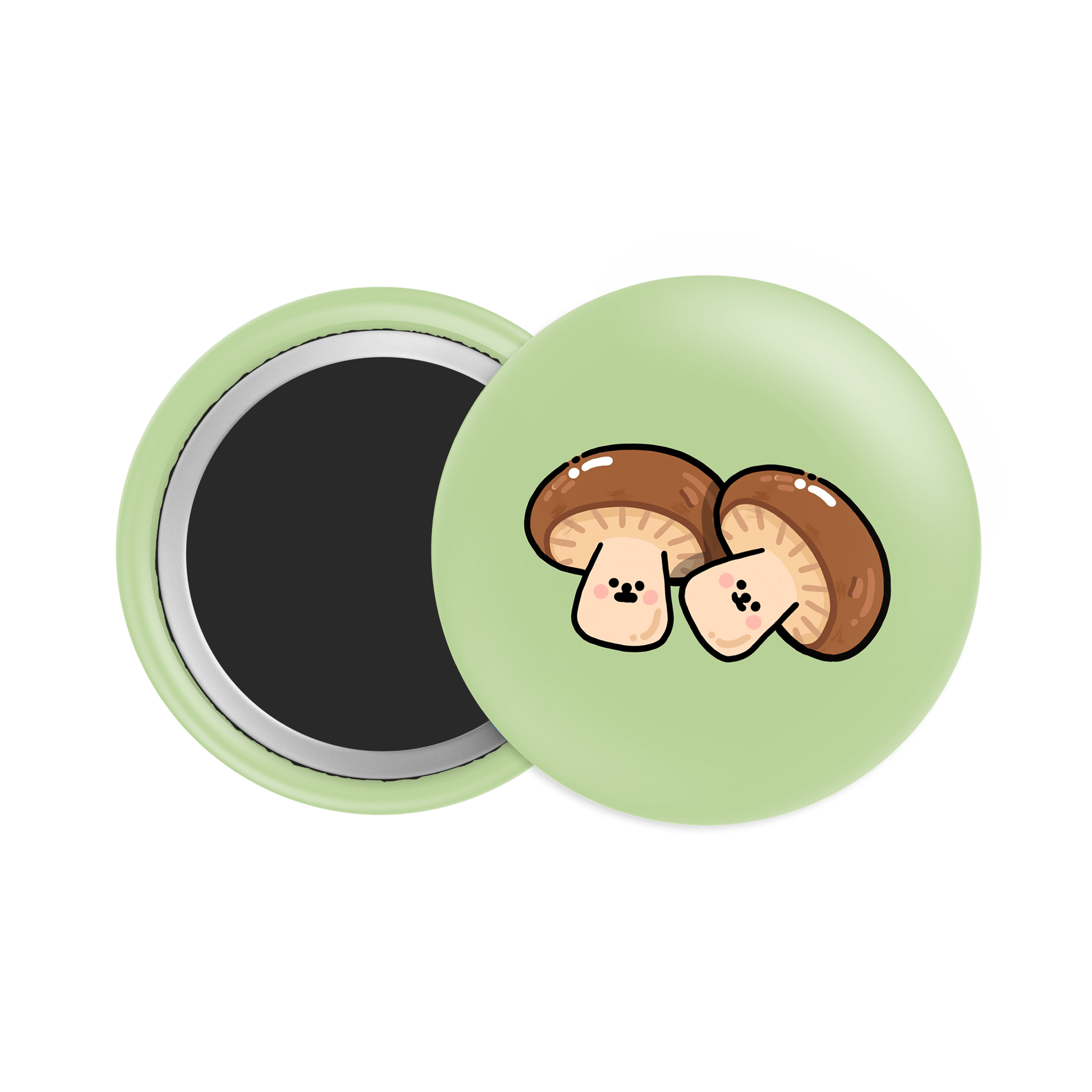 Mushroom Button Fridge Magnet - Theartzzy