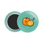 Orange Button Fridge Magnet - Theartzzy
