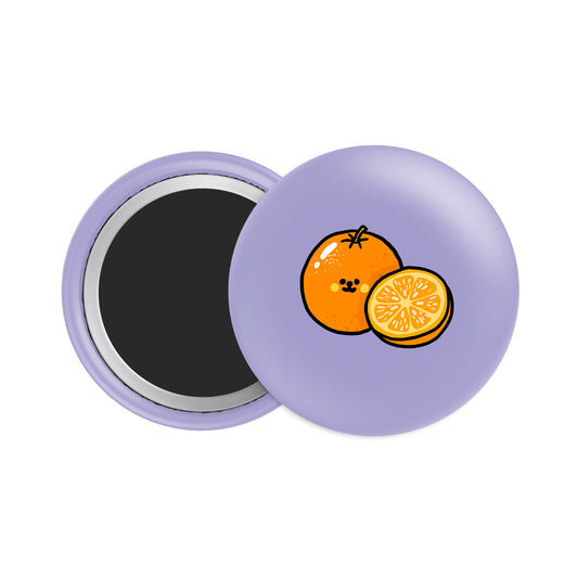 Orange Button Fridge  Magnet