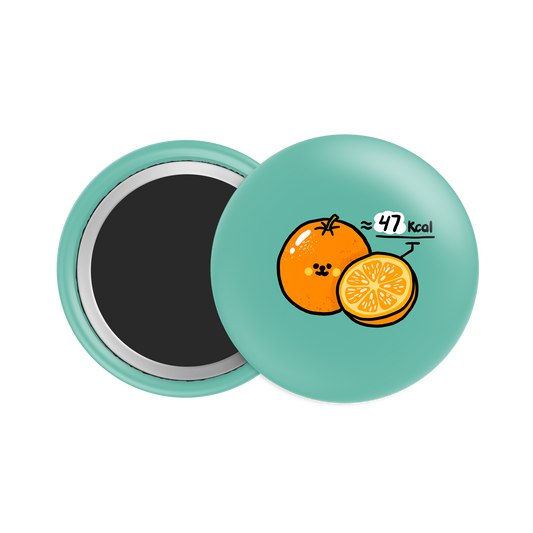 Orange Button Fridge  Magnet