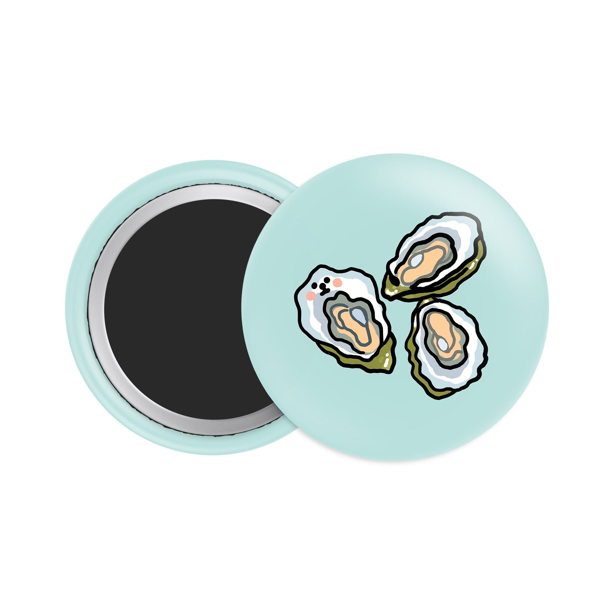 Oysters Button Fridge Magnet - Theartzzy