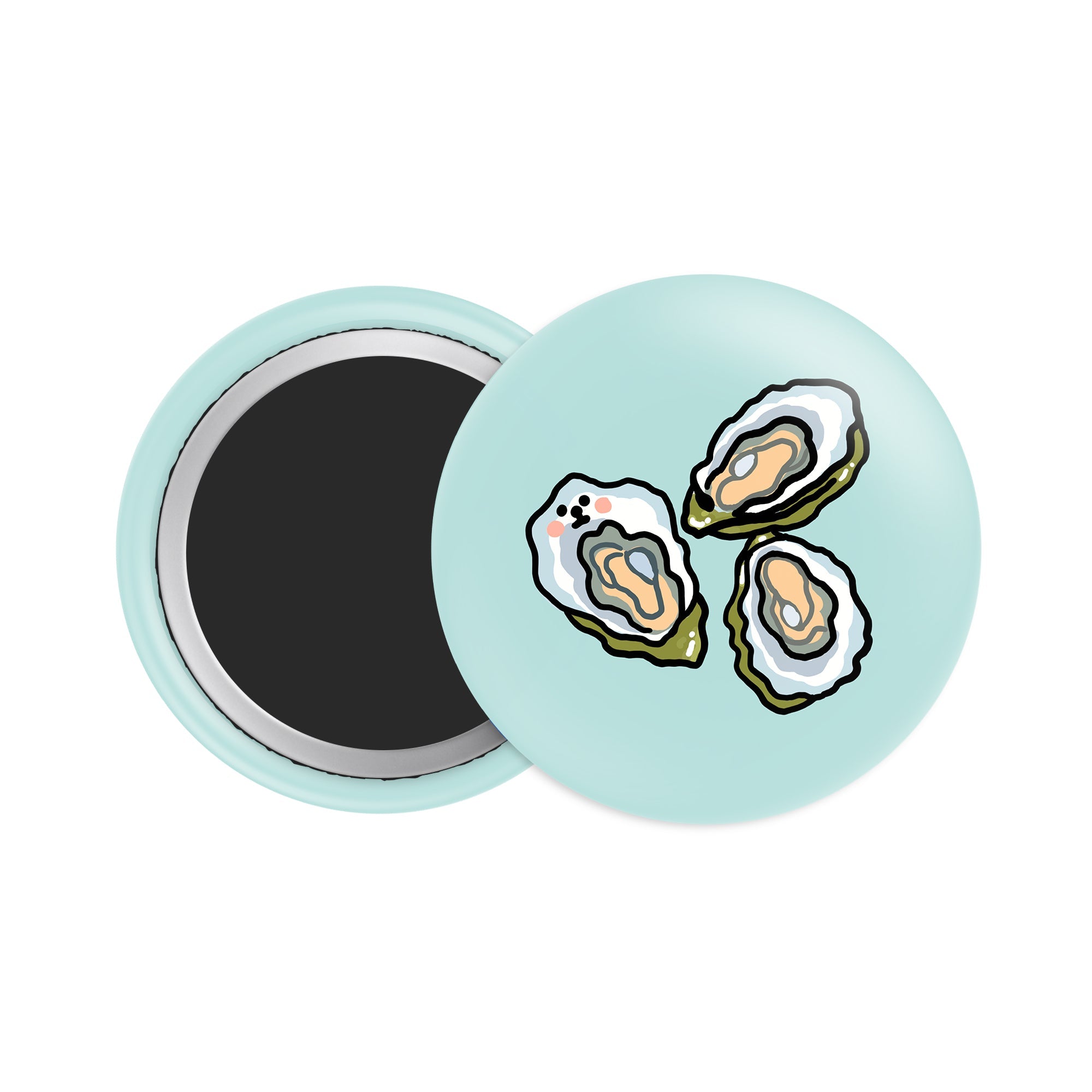 Oysters Button Fridge Magnet - Theartzzy