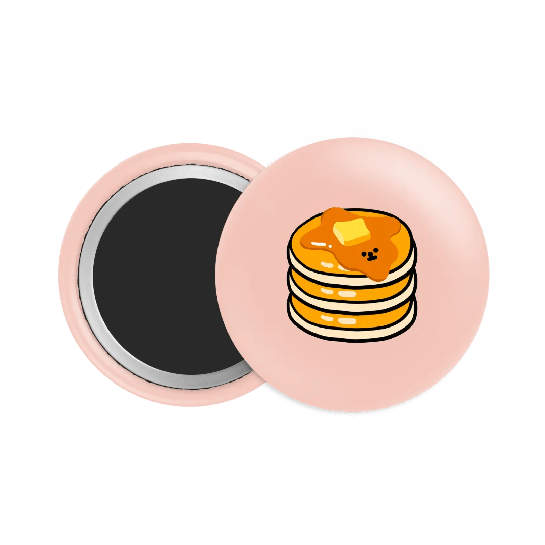 Pancake Button Fridge Magnet - Theartzzy