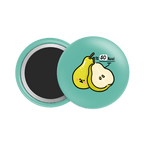 Pear Button Fridge Magnet - Theartzzy