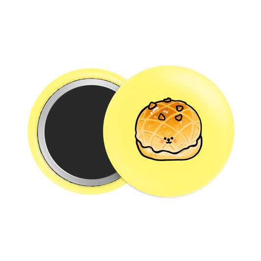 Pineapple Bun Button Fridge Magnet