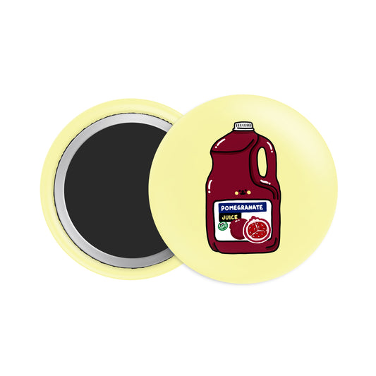 Pomegranate Juice Button Fridge Magnet
