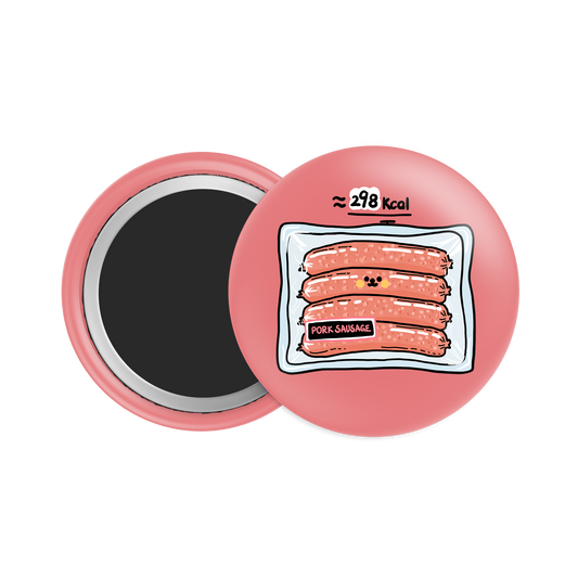 Pork Sausage Button Fridge  Magnet