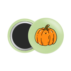 Pumpkin Button Fridge Magnet - Theartzzy