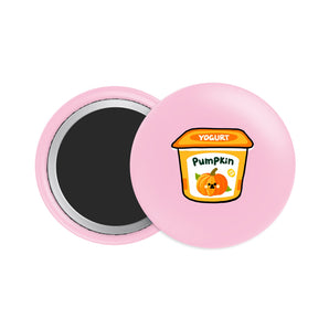 Pumpkin Yogurt Button Fridge Magnet - Theartzzy
