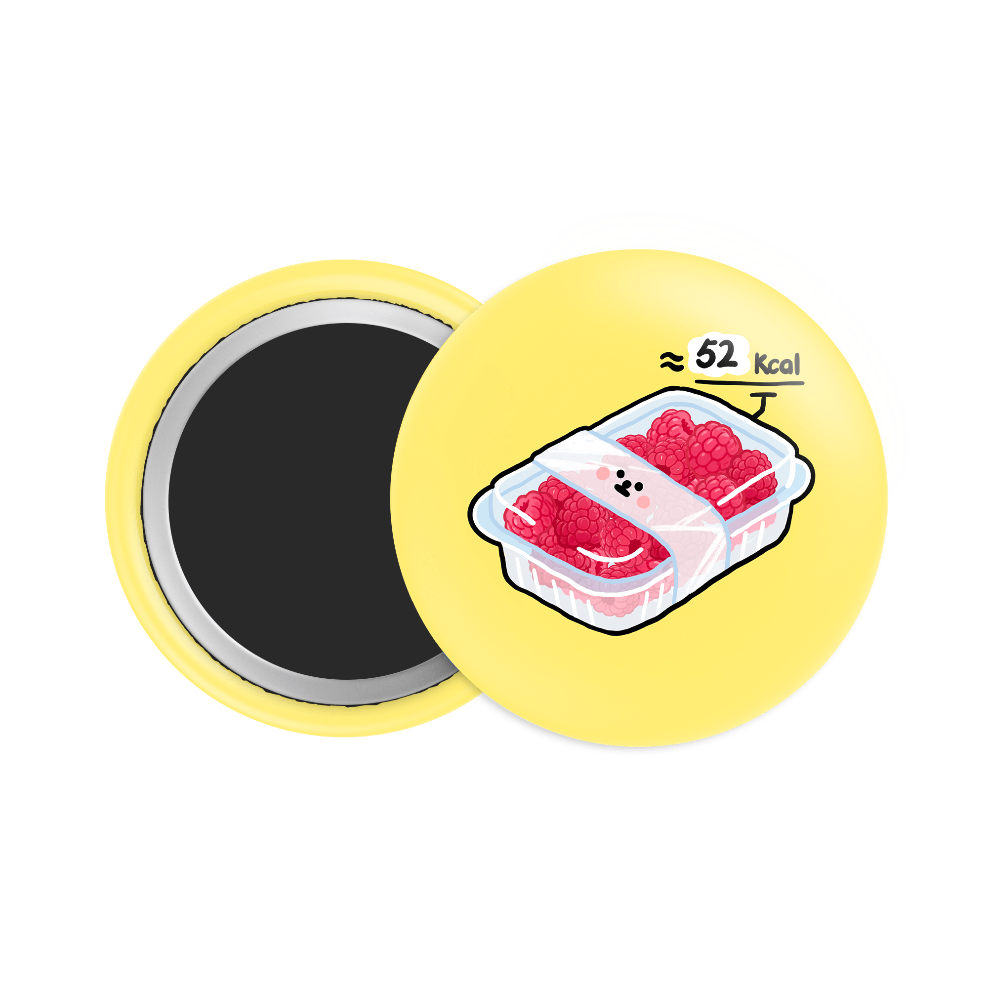 Raspberry Button EatVue Magnet - Theartzzy