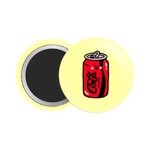 Red Cola No Sugar Button Fridge Magnet - Theartzzy
