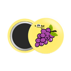 Red Grapes Button Fridge Magnet - Theartzzy
