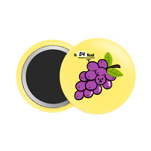 Red Grapes Button Fridge Magnet - Theartzzy