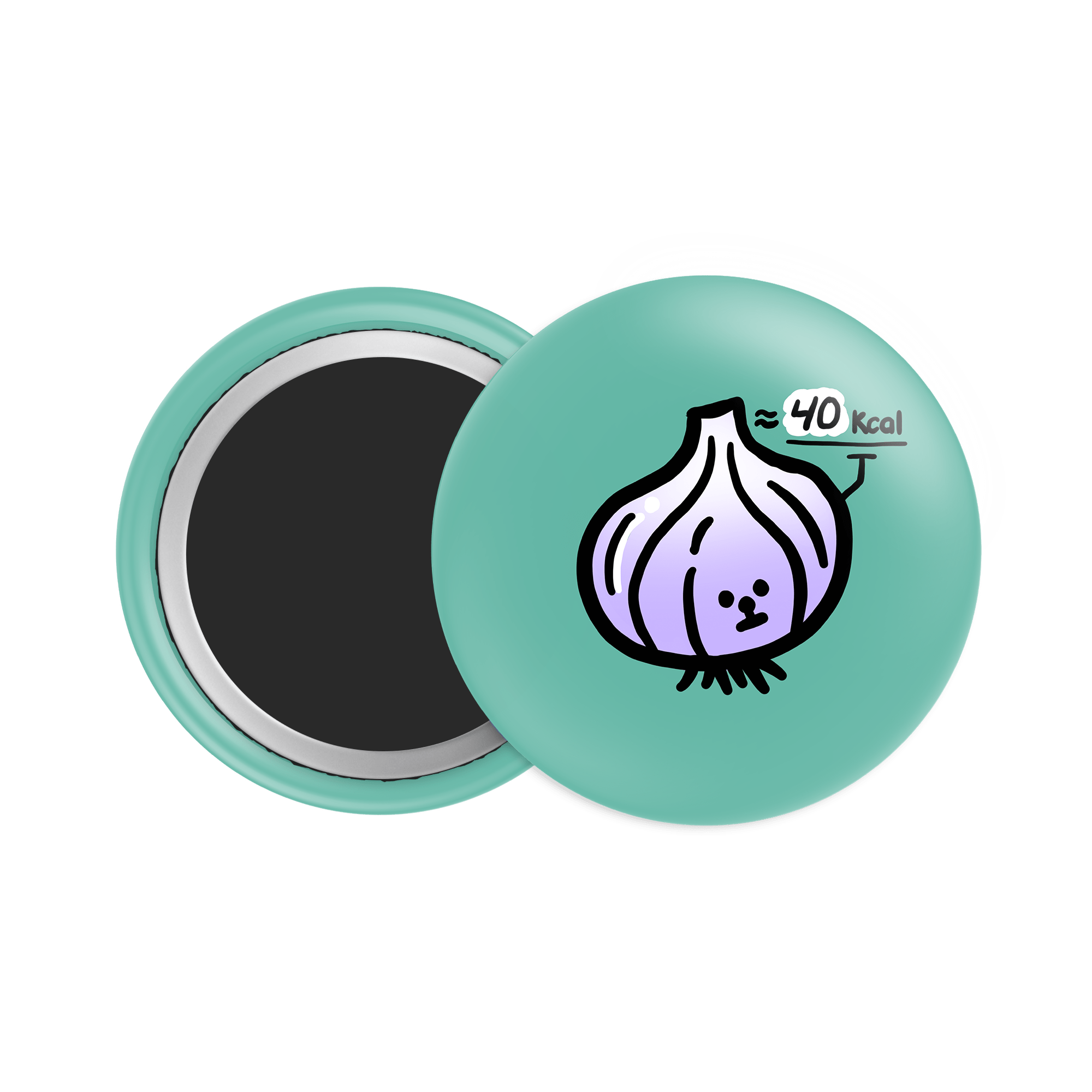 Red Onion Button Fridge Magnet - Theartzzy
