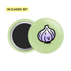 Red Onion Button Fridge Magnet - Theartzzy
