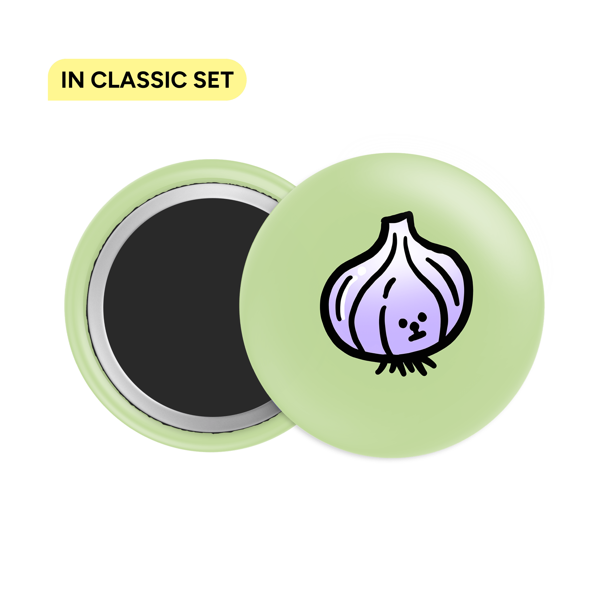Red Onion Button Fridge Magnet - Theartzzy