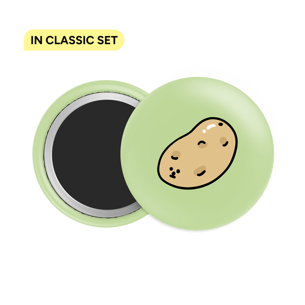 Russet Potato Button Fridge Magnet - Theartzzy
