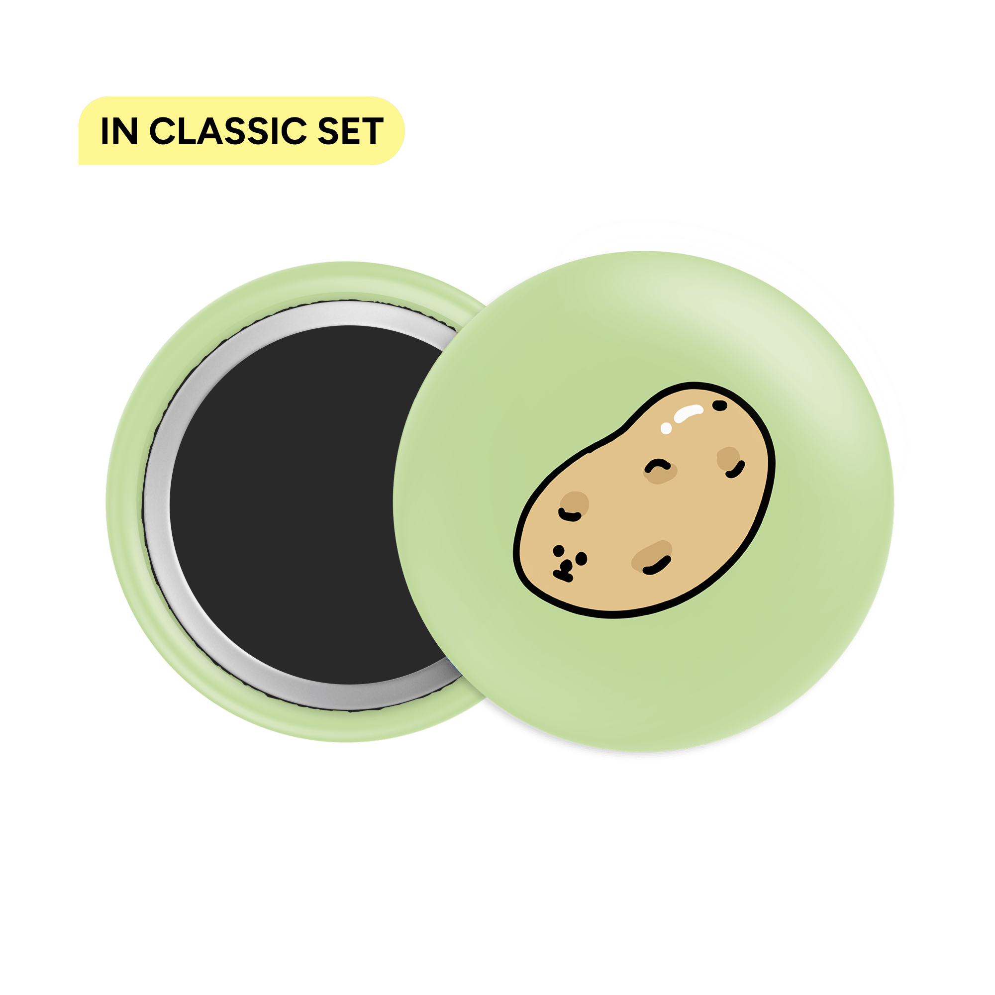 Russet Potato Button Fridge Magnet - Theartzzy