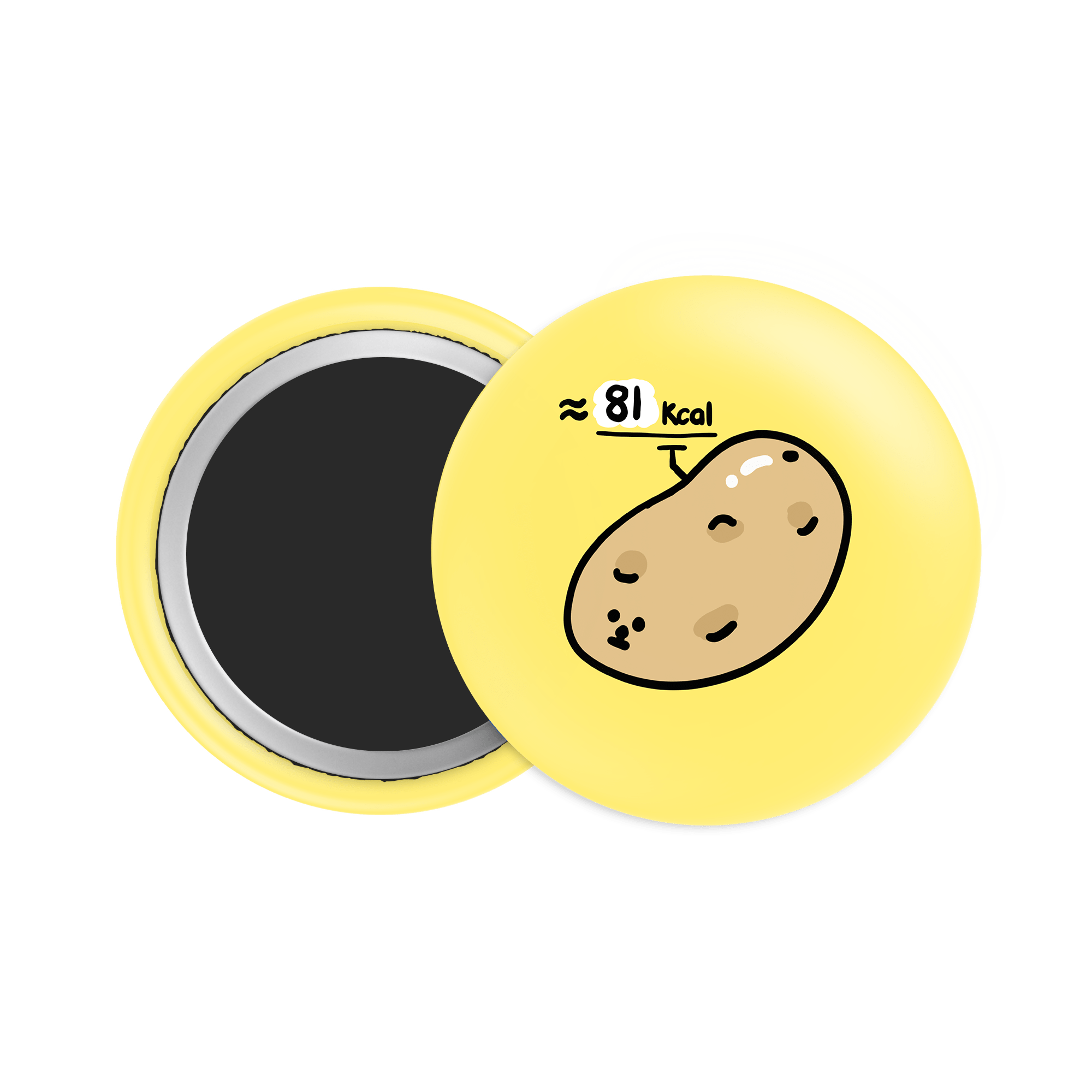 Russet Potato Button Fridge Magnet - Theartzzy