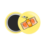 Salmon Button Fridge Magnet - Theartzzy