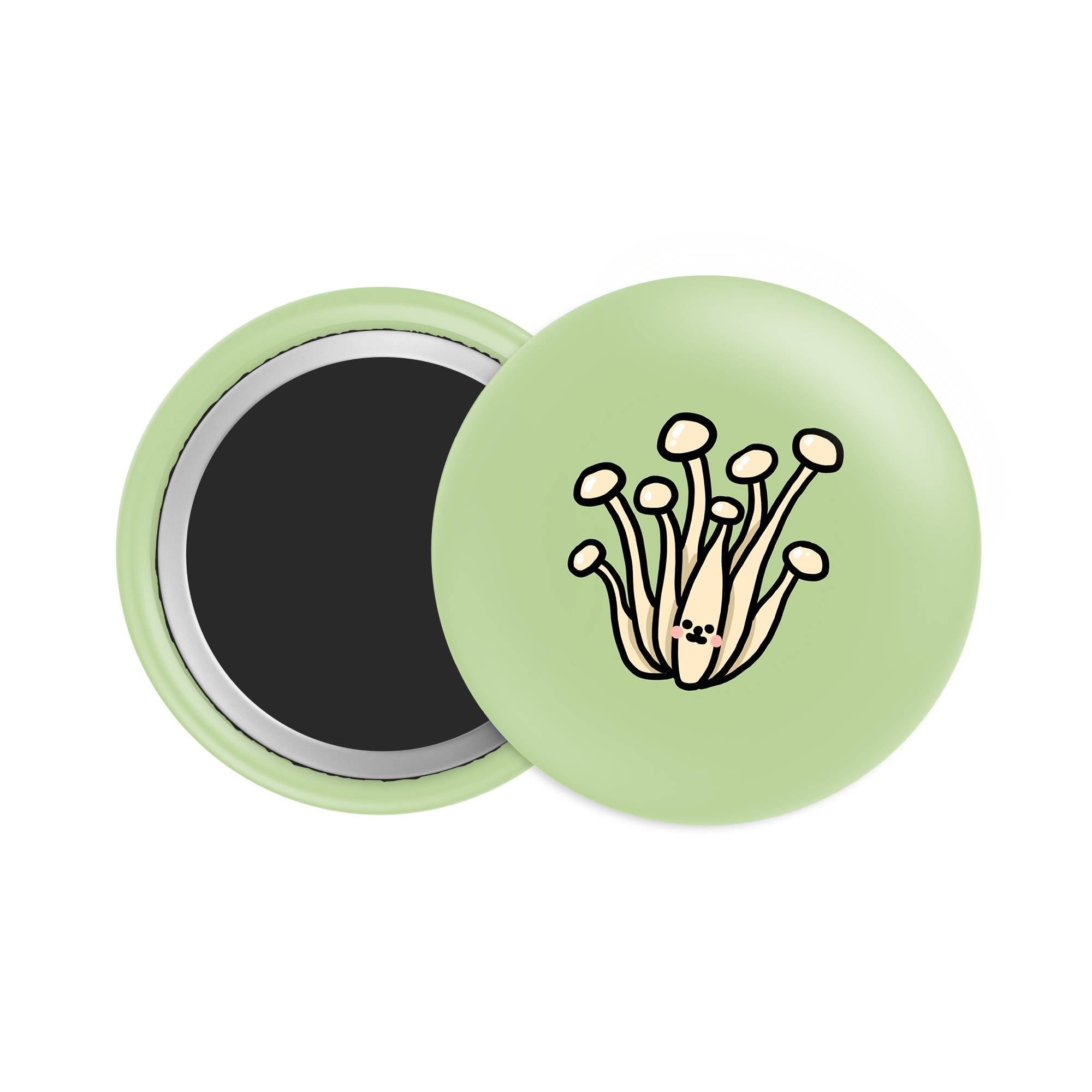 Shimeji Mushroom Button Fridge Magnet - Theartzzy