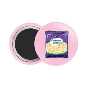 Shredded Cheese Button Fridge Magnet - Theartzzy