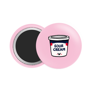 Sour Cream Button Fridge Magnet - Theartzzy