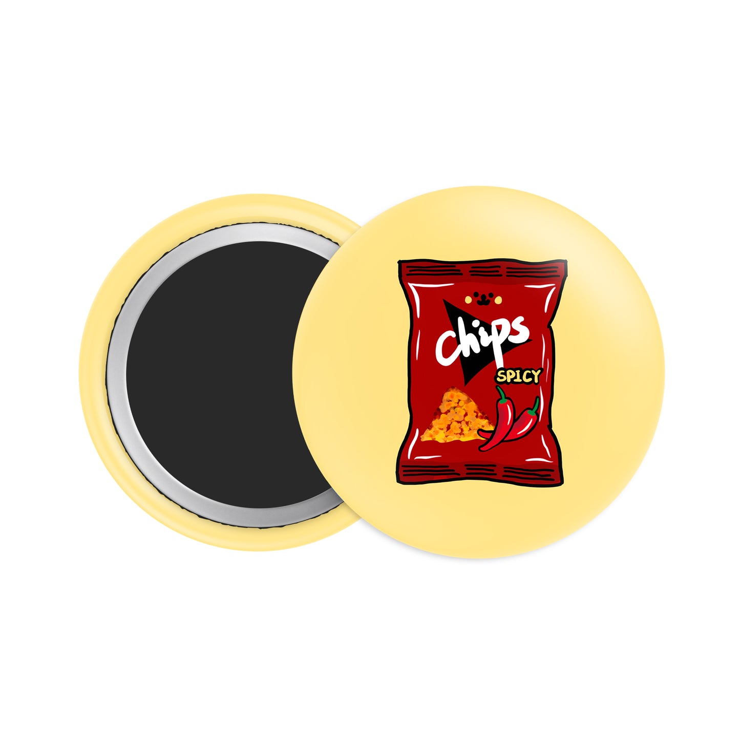 Spicy Chips Button Fridge  Magnet