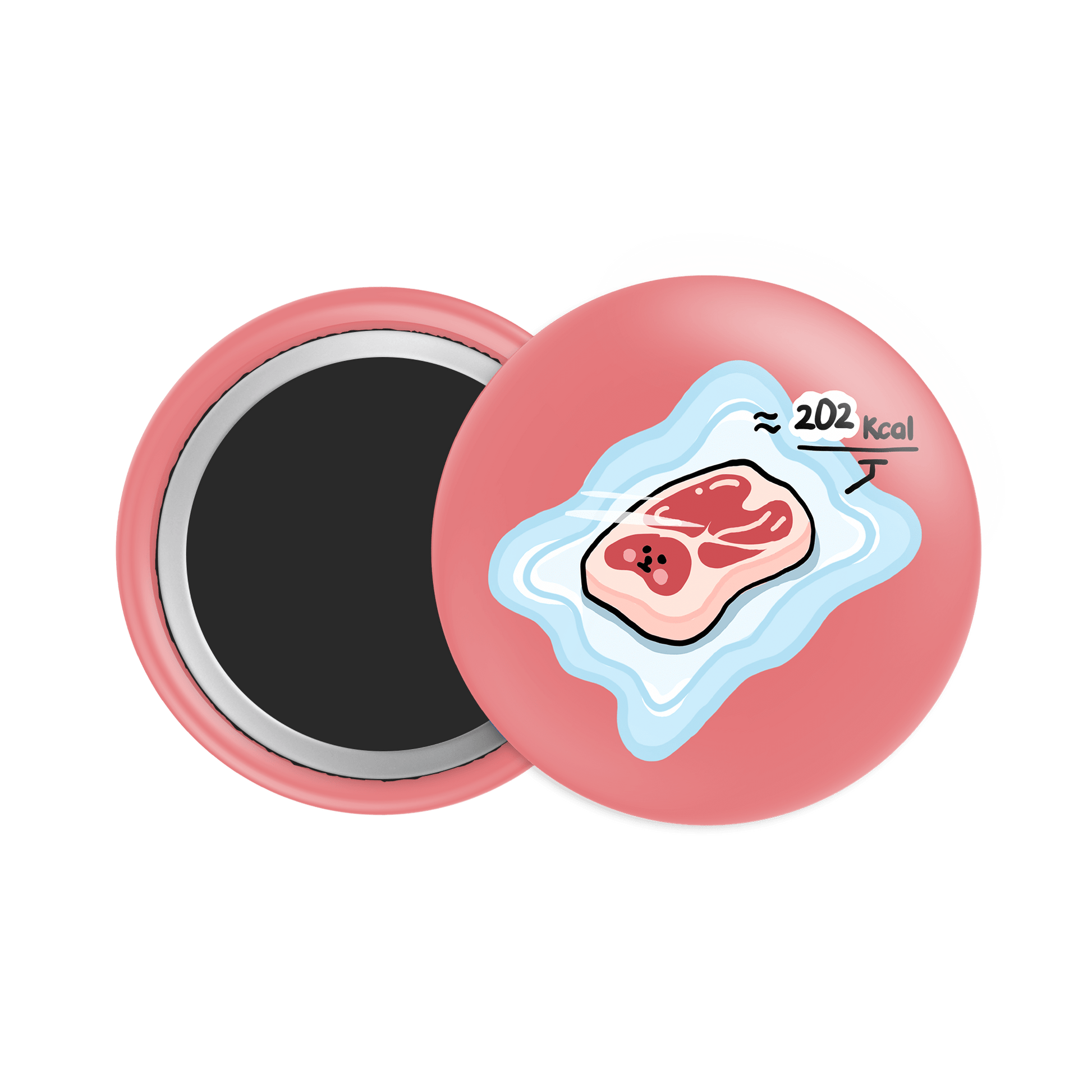 Steak Button Fridge Magnet - Theartzzy