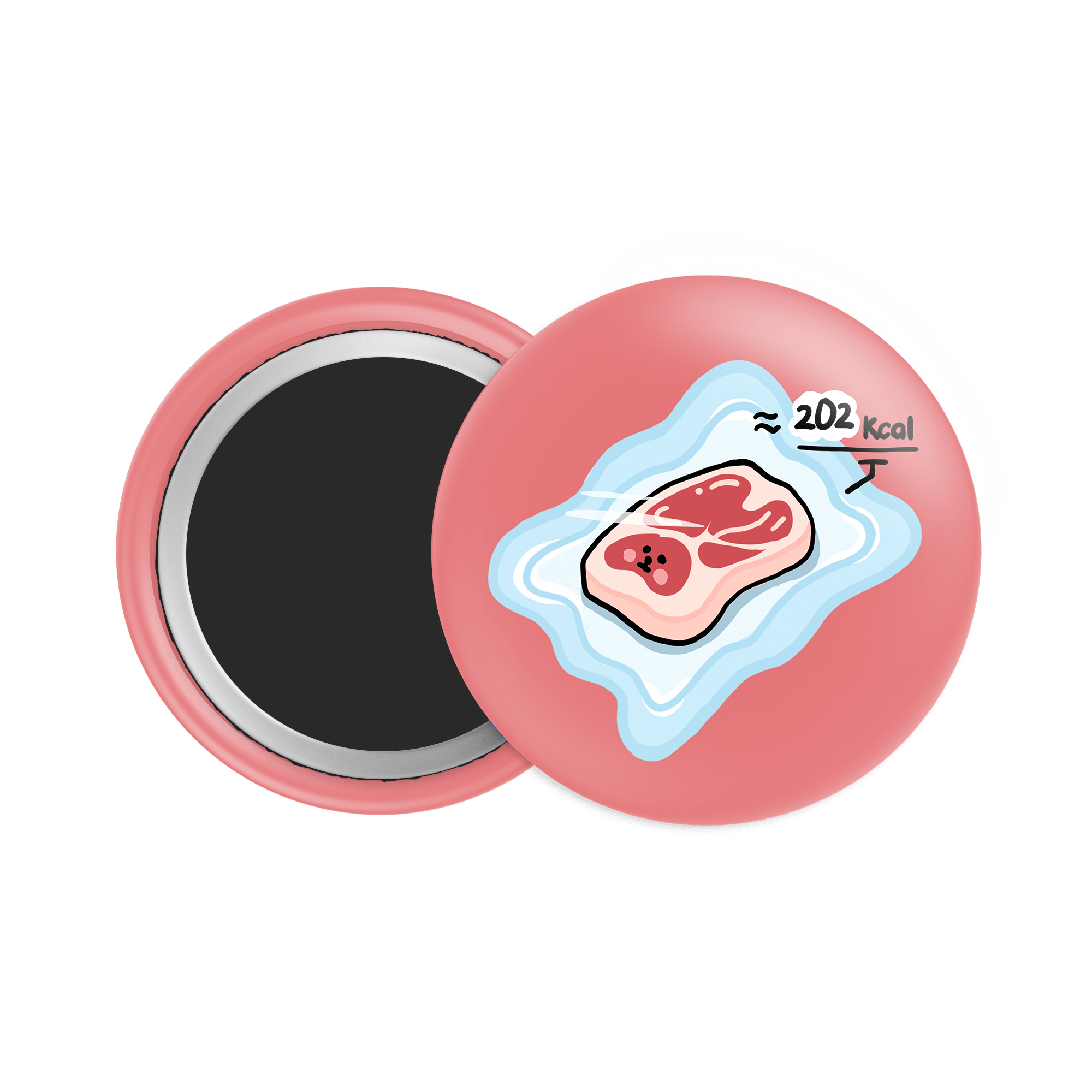 Steak Button Fridge Magnet - Theartzzy