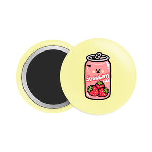 Strawberry Soda Button Fridge Magnet - Theartzzy