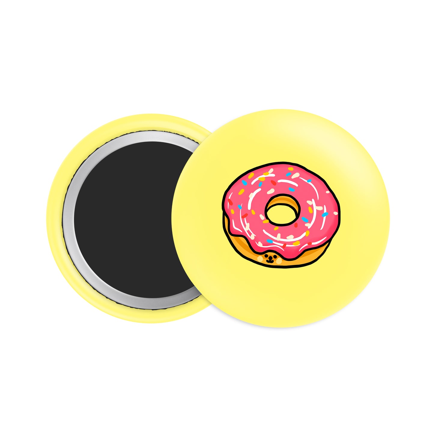 Strawberry Donut Button Fridge Magnet