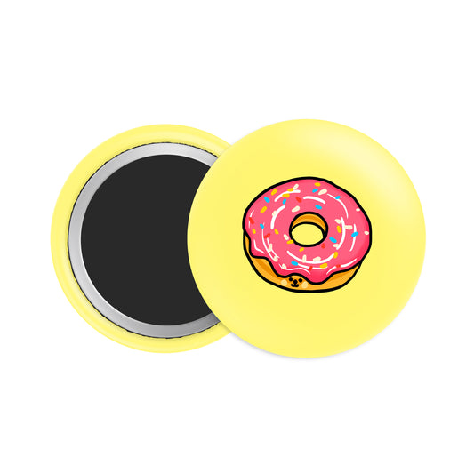 Strawberry Donut Button Fridge Magnet
