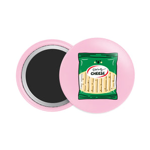 String Cheese Button Fridge Magnet - Theartzzy