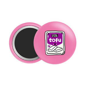 Tofu - extra Firm Button Fridge Magnet - Theartzzy