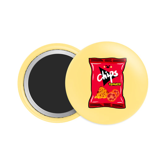 Tomato Chips Button Fridge  Magnet