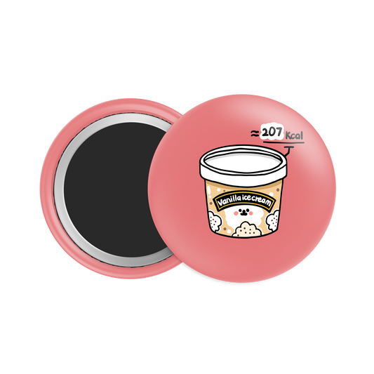 Vanilla Ice Cream Button Fridge  Magnet