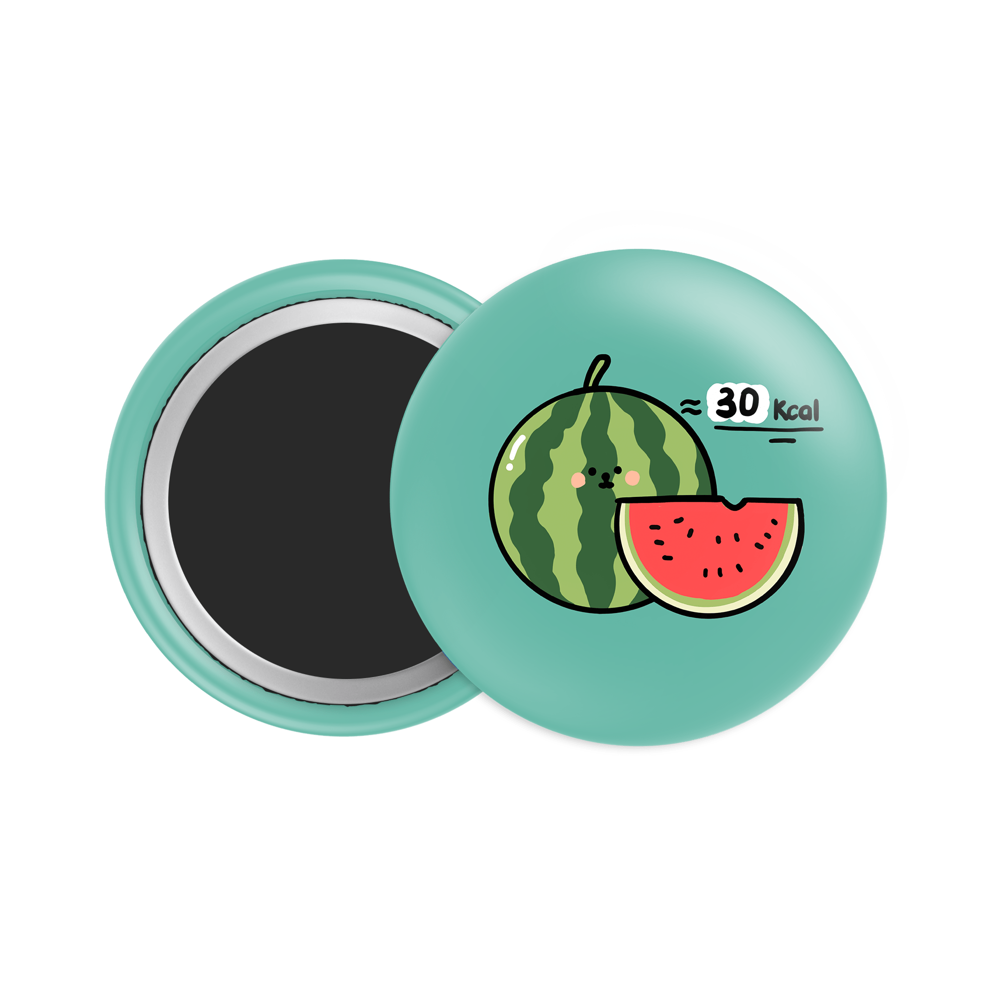 Watermelon Button Fridge Magnet - Theartzzy