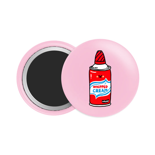 Whipped Cream Can Button Fridge Magnet