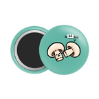 White Mushrooms Button Fridge Magnet - Theartzzy
