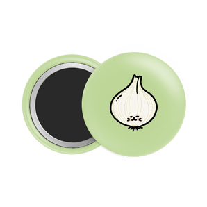 White Onion Button Fridge Magnet - Theartzzy