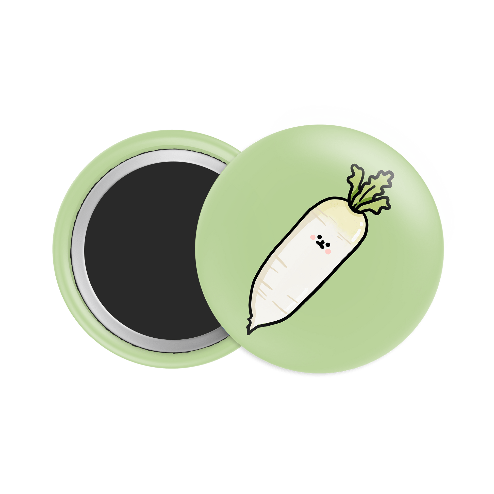 White Radish Fridge Magnet - Theartzzy