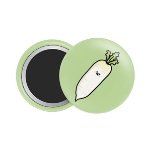 White Radish Fridge Magnet - Theartzzy