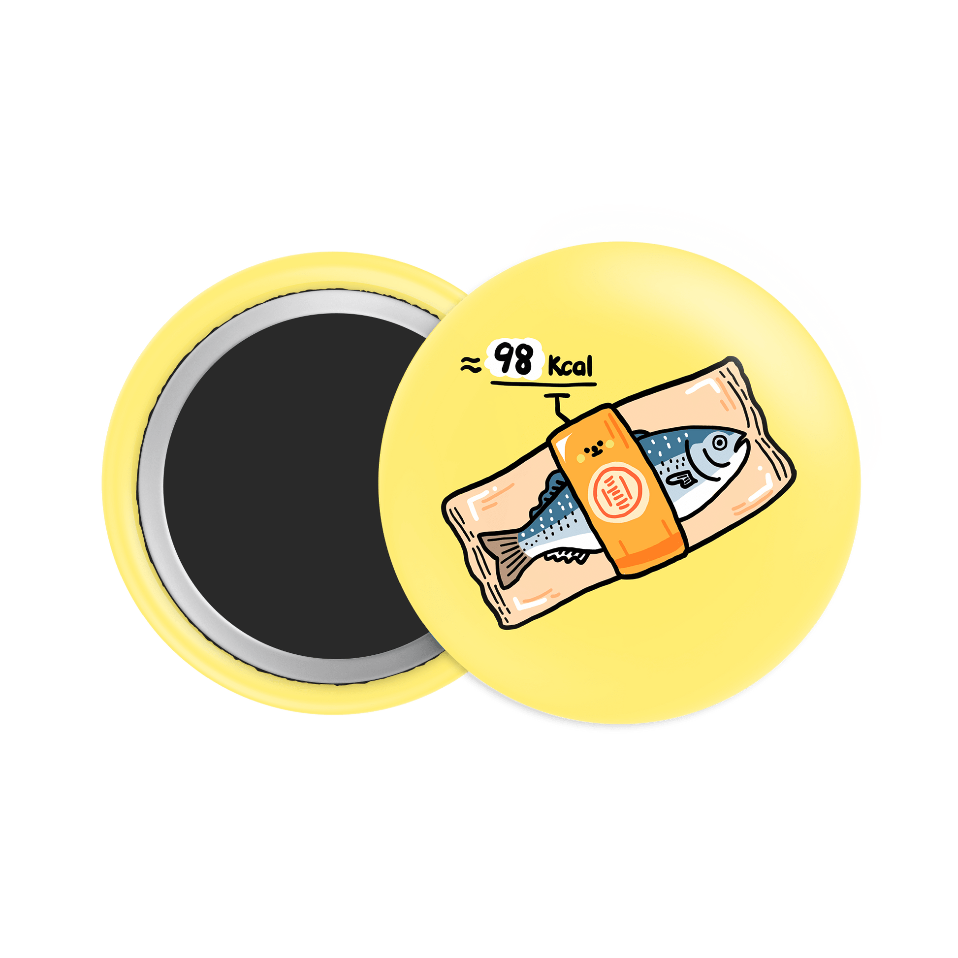 Whole Fish Button EatVue Magnet - Theartzzy