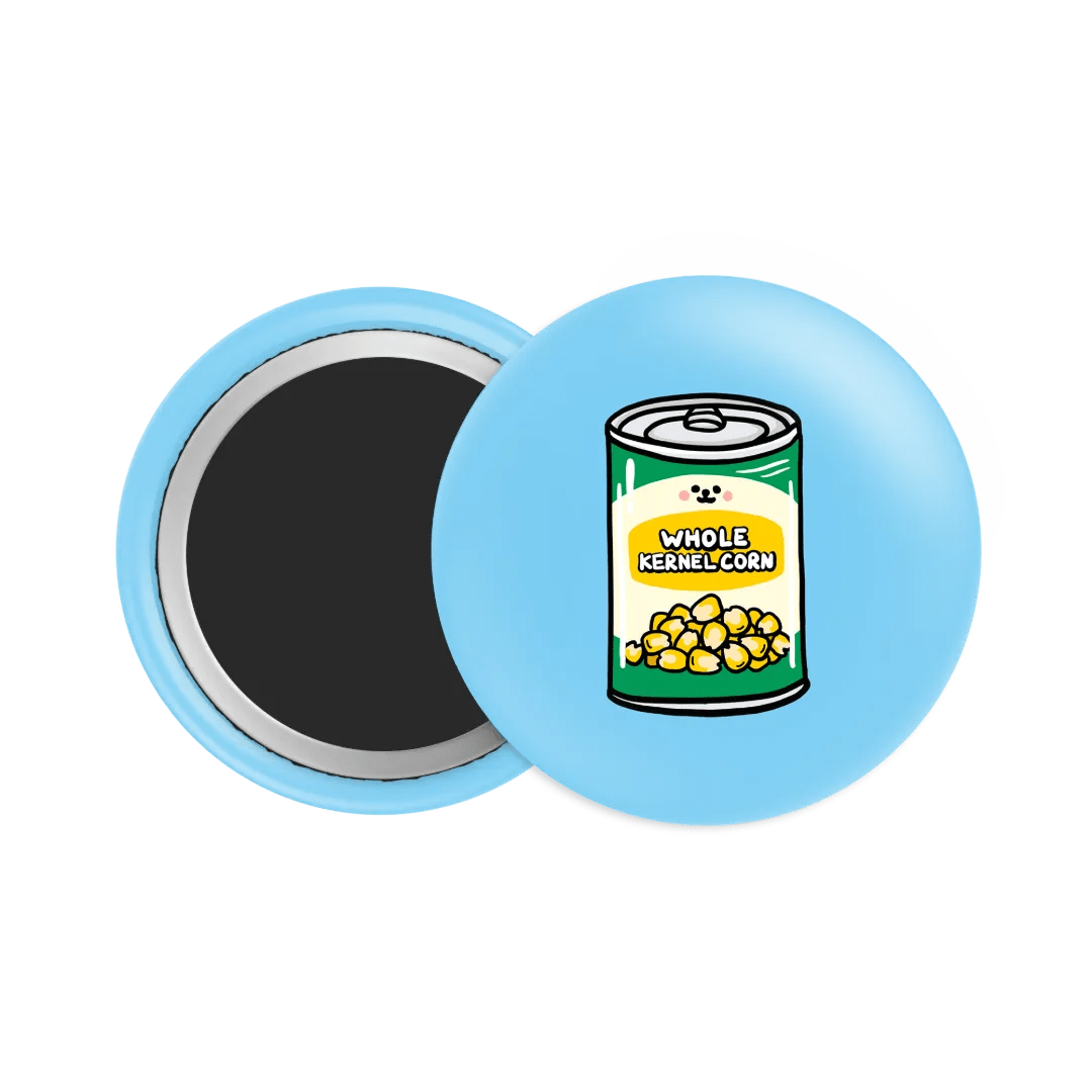 Whole Kernel Corn Button Fridge Magnet - Theartzzy