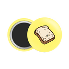 Whole wheat toast Button Fridge Magnet - Theartzzy